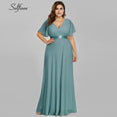 Elegant V Neck Chiffon Party Dress