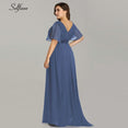 Elegant V Neck Chiffon Party Dress