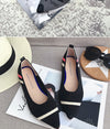 Pointed Flat Breathable Knit Shoes