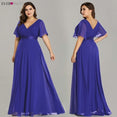 Elegant A line Chiffon Long Evening Dresses