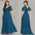 Elegant A line Chiffon Long Evening Dresses