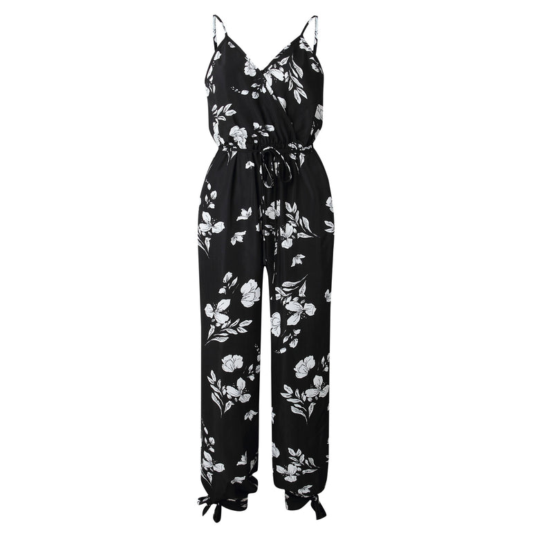 Floral Sleeveless Bodysuits Jumpsuit