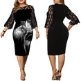 Elegant Women Retro Seven Sleeve Party Dress