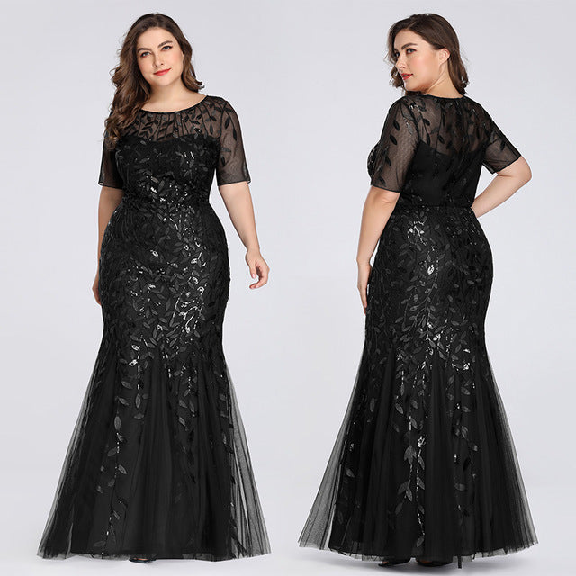 Elegant Lace Appliques Evening Mermaid Dresses