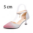 Elegant Glitter Ankle Strap Wedding pointed toe High Heels