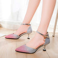 Elegant Glitter Ankle Strap Wedding pointed toe High Heels