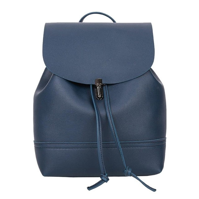 Leather Women Vintage Satchel Shoulder Backpack