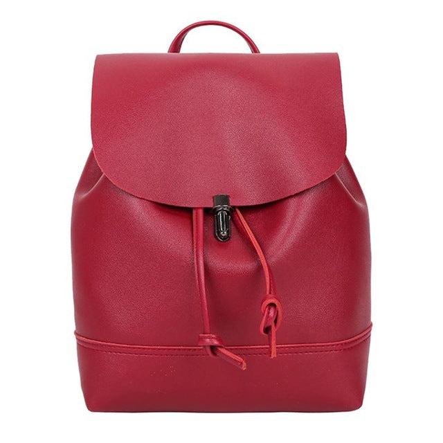 Leather Women Vintage Satchel Shoulder Backpack