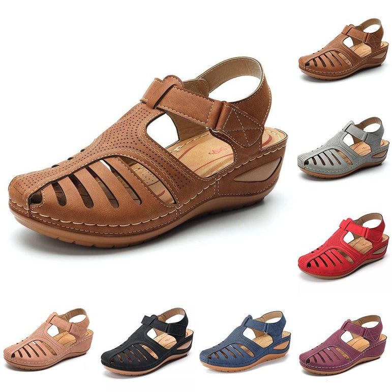 Casual Leather Vintage Buckle Sandals