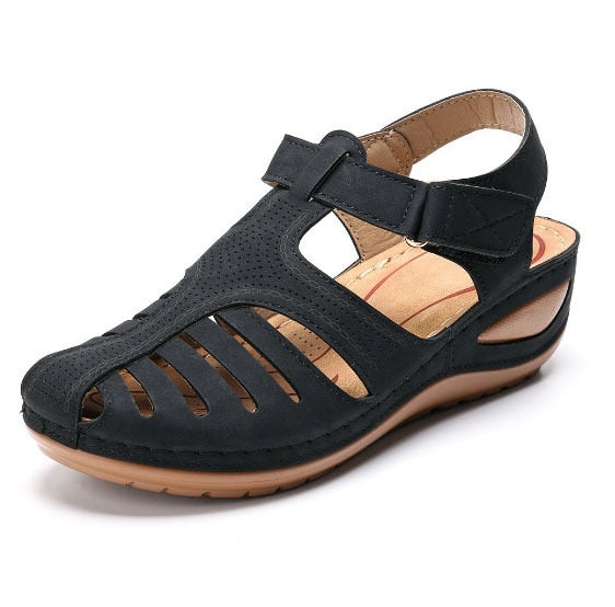 Casual Leather Vintage Buckle Sandals