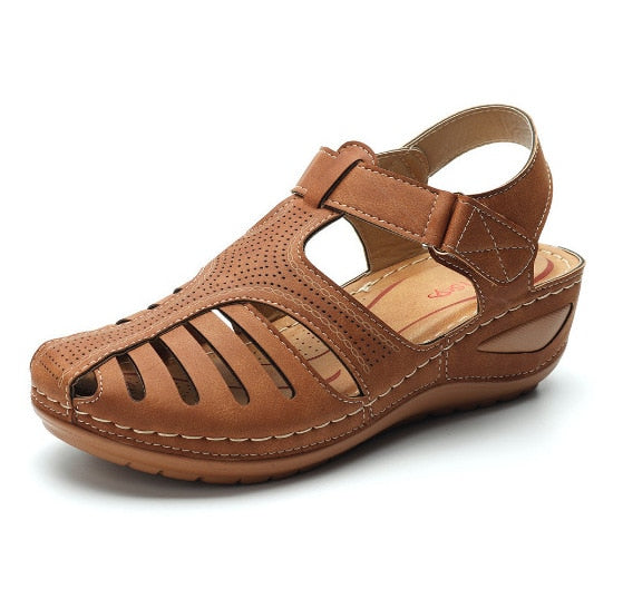 Casual Leather Vintage Buckle Sandals