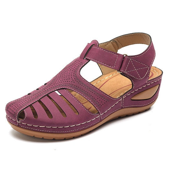 Casual Leather Vintage Buckle Sandals