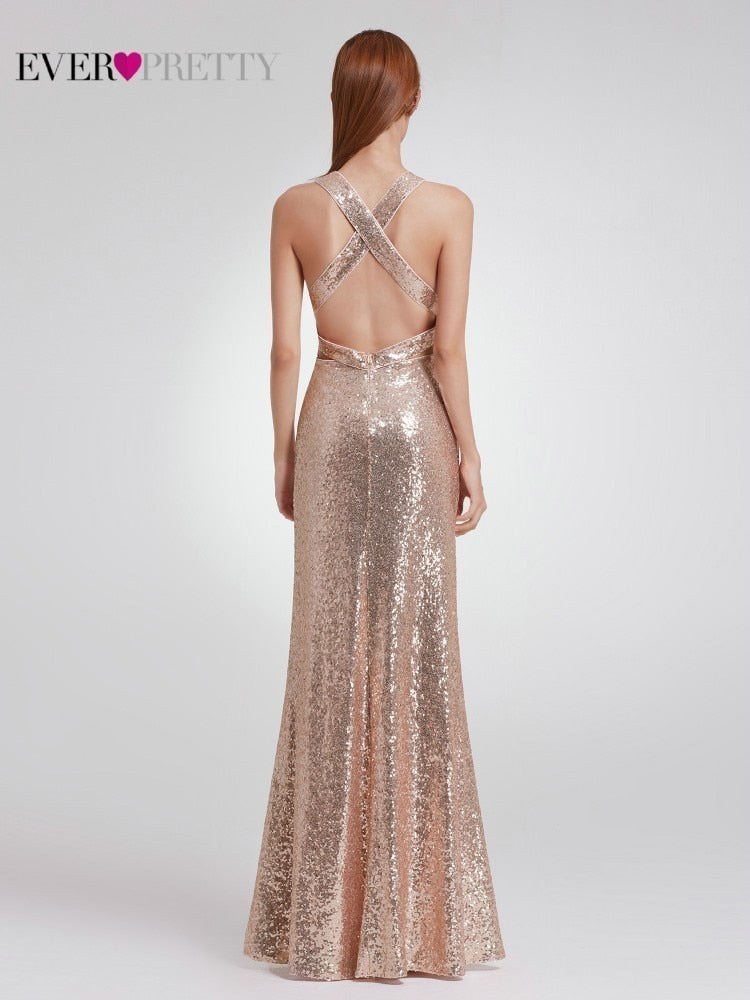 Elegant Pretty Mermaid Sequined Evening Dress