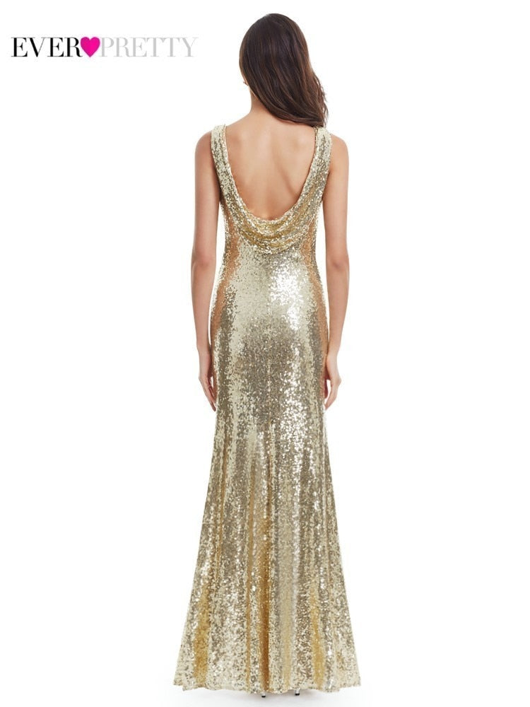 Elegant Pretty Mermaid Sequined Evening Dress