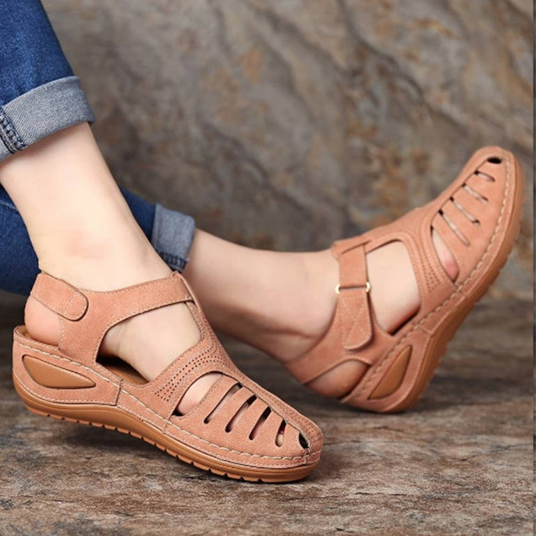 Casual Leather Vintage Buckle Sandals