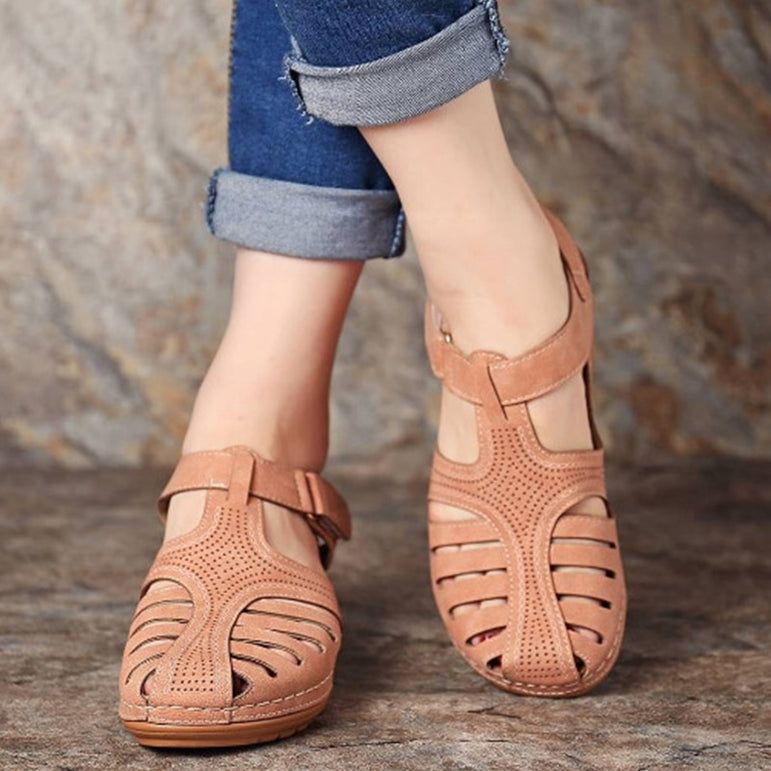 Casual Leather Vintage Buckle Sandals