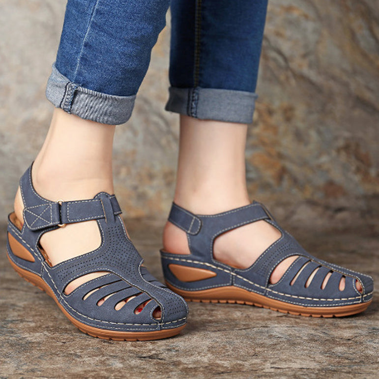 Casual Leather Vintage Buckle Sandals