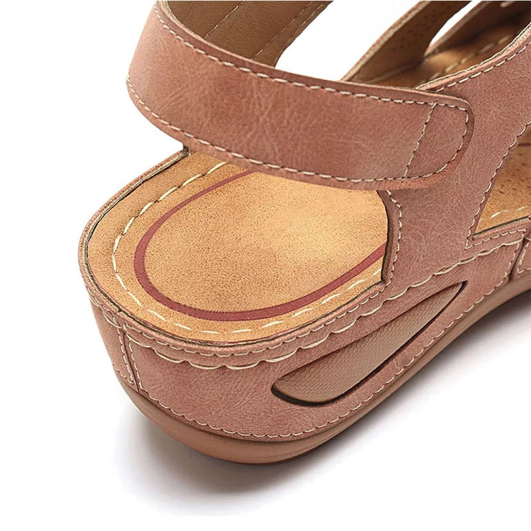 Casual Leather Vintage Buckle Sandals