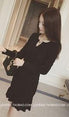 Elegant Long Sleeve Sweater Style Slim Dress