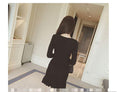 Elegant Long Sleeve Sweater Style Slim Dress