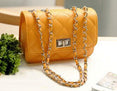 Leather Chain Lozenge Shoulder Handbags