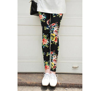 Floral Elastic Vintage Leggings