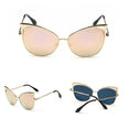 Women Retro Cat Eye Alloy Frame Sunglasses