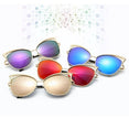 Women Retro Cat Eye Alloy Frame Sunglasses