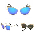 Women Retro Cat Eye Alloy Frame Sunglasses