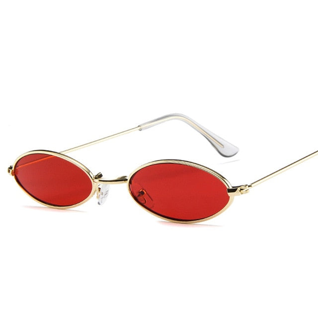 Retro Metal Frame Vintage Oval Sunglasses