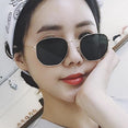 Square Polygon Clear Vintage Metal Sunglasses