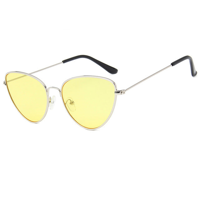 Metal Frame Vintage Cat Eye Sunglasses