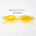 Retro Cat Eye Clear Lens Oval Sunglasses