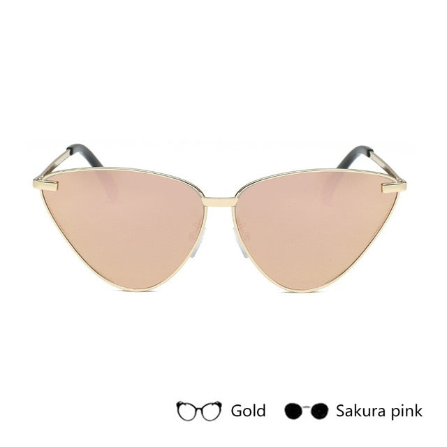 Cat Eye Retro Vintage Mirror Women Sun Glasses