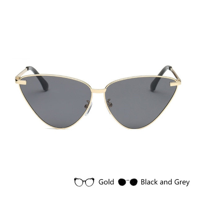 Cat Eye Retro Vintage Mirror Women Sun Glasses