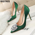 Crystal Shallow Silver Bridal Wedding Stiletto High Heel