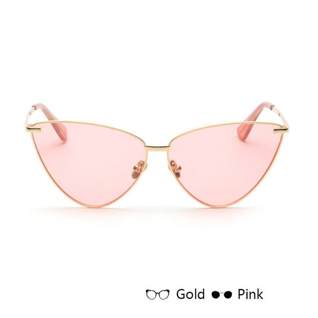 Cat Eye Retro Vintage Mirror Women Sun Glasses
