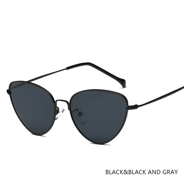 Cat Eye Retro Vintage Mirror Women Sun Glasses
