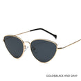Cat Eye Retro Vintage Mirror Women Sun Glasses