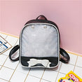 Cute Bow Transparent Women Backpack