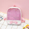 Cute Bow Transparent Women Backpack