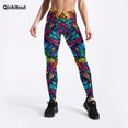 Elastic Mid Waist Printed Women Leggings