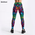 Elastic Mid Waist Printed Women Leggings