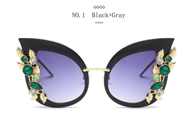 Luxury Cat Eye Diamond Sunglasses