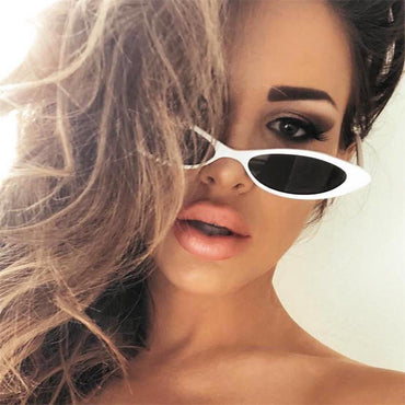 Retro Cat Eye Clear Lens Oval Sunglasses