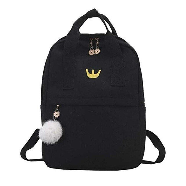 Canvas Kawaii Women Backpack