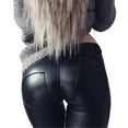 High Waist Faux Push Up Leather Leggings