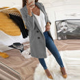 Long Sleeve Women Winter Woollen Coat Blazer