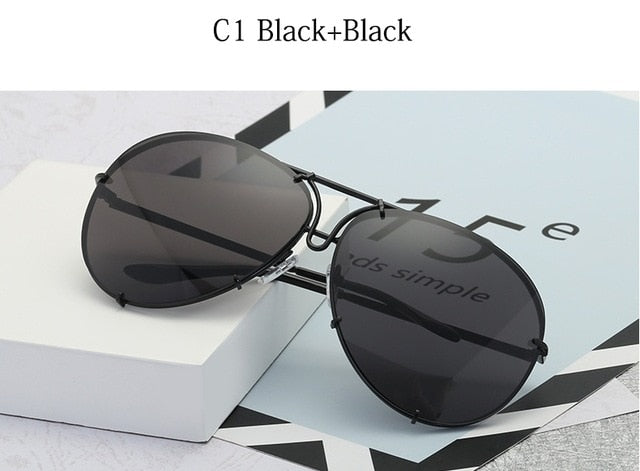 Luxury Pilot Silver Mirror Sunglasses