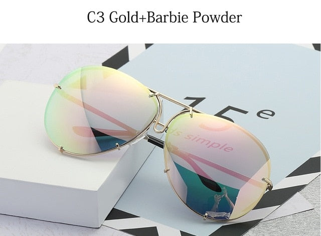 Luxury Pilot Silver Mirror Sunglasses